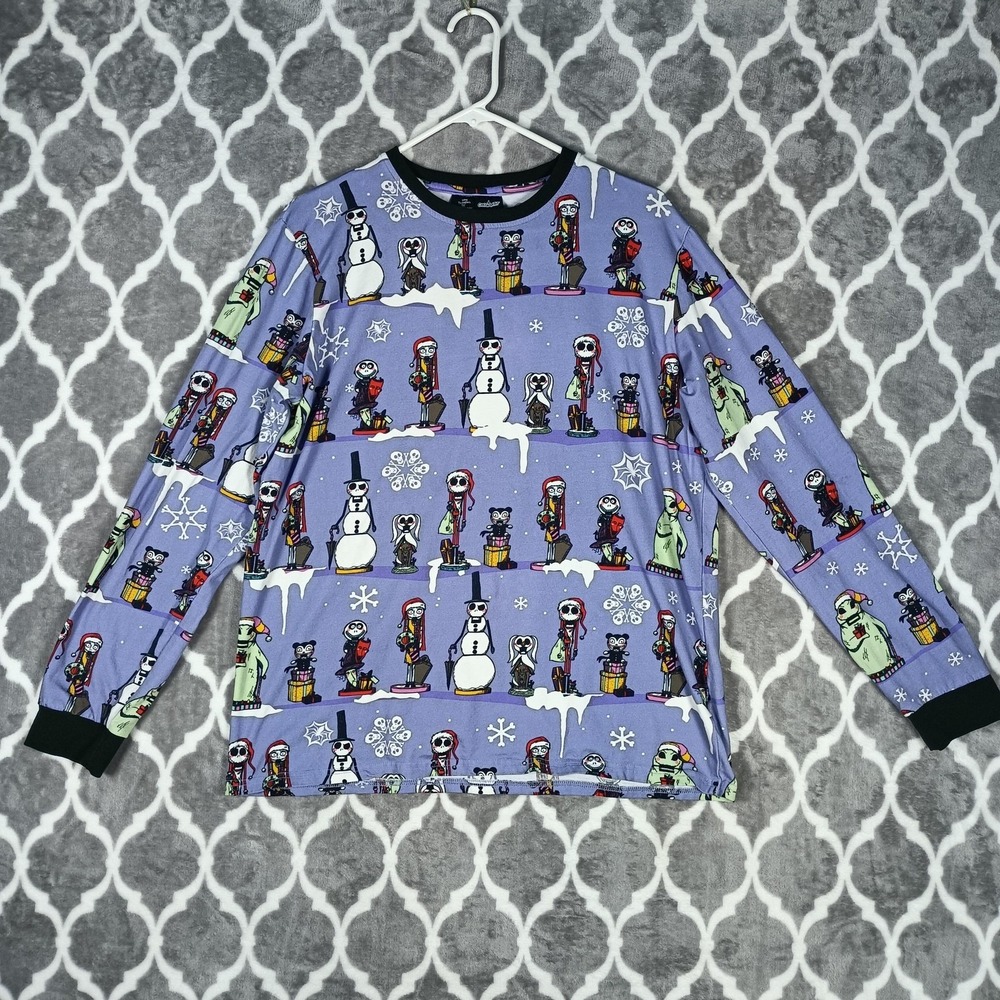Cakeworthy Nightmare Before Christmas Pajama Set Women L Purple Holiday - Picture 3 of 12